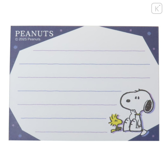 Japan Peanuts Mini Notepad - Snoopy & Woodstock : Star Night - 3