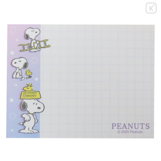 Japan Peanuts Mini Notepad - Snoopy & Woodstock : Star White - 3