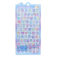 Japan Bonbon Drop Seal 3D Sticker - English Alphabet Letter