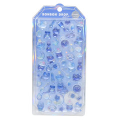 Japan Bonbon Drop Seal 3D Sticker - Frozen Blue Cat