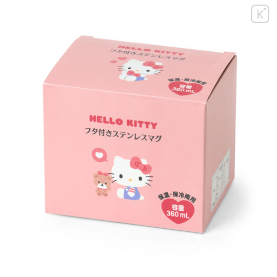 Japan Sanrio Original Stainless Steel Mug with Lid - Hello Kitty - 3