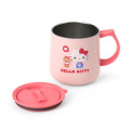 Japan Sanrio Original Stainless Steel Mug with Lid - Hello Kitty - 4