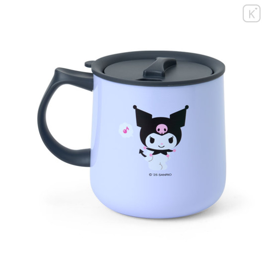 Japan Sanrio Original Stainless Steel Mug with Lid - Kuromi - 2