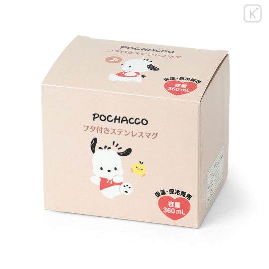 Japan Sanrio Original Stainless Steel Mug with Lid - Pochacco - 3