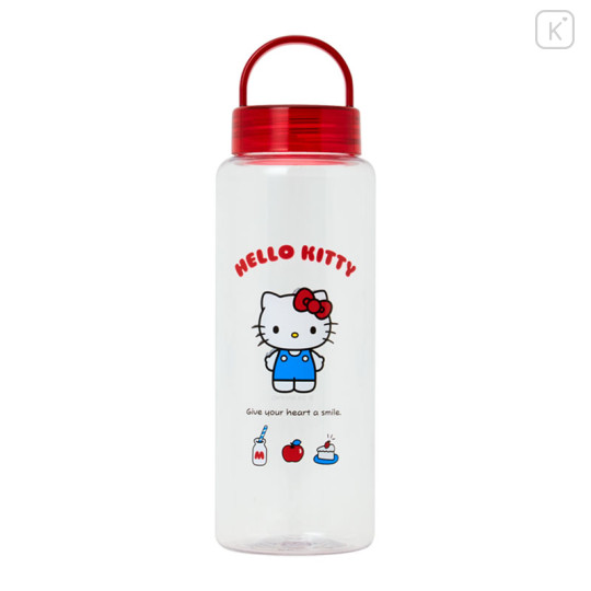 Japan Sanrio Original Clear Bottle with Handle - Hello Kitty - 1