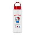 Japan Sanrio Original Clear Bottle with Handle - Hello Kitty - 1