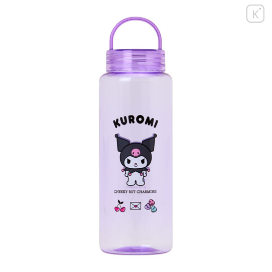 Japan Sanrio Original Clear Bottle with Handle - Kuromi - 1