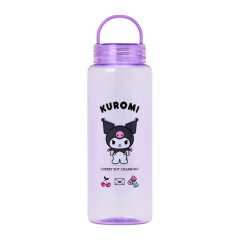Japan Sanrio Original Clear Bottle with Handle - Kuromi