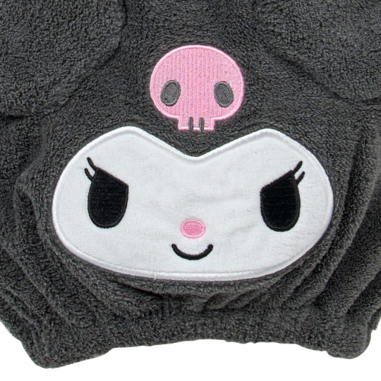 Japan Sanrio Original Face Shaped Cap Towel - Kuromi - 3