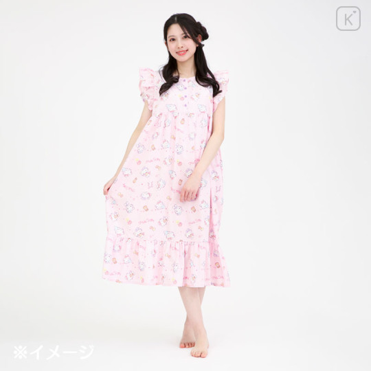 Japan Sanrio Short Sleeve Room Dress - Hello Kitty : Pink - 3