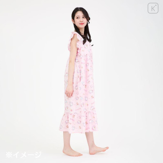 Japan Sanrio Short Sleeve Room Dress - Hello Kitty : Pink - 4