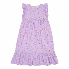 Japan Sanrio Short Sleeve Room Dress - Hello Kitty : Purple