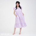Japan Sanrio Short Sleeve Room Dress - Hello Kitty : Purple - 3