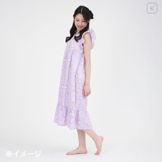 Japan Sanrio Short Sleeve Room Dress - Hello Kitty : Purple - 4