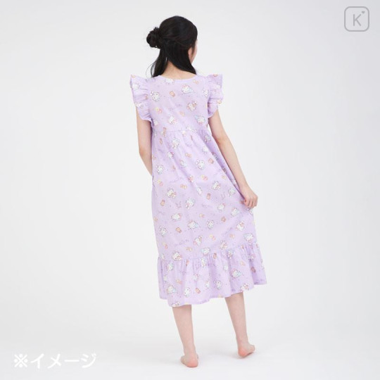 Japan Sanrio Short Sleeve Room Dress - Hello Kitty : Purple - 5