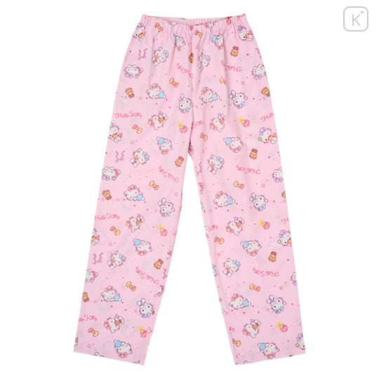 Japan Sanrio Short Sleeve Shirt Pajamas (L) - Hello Kitty : Expressions Pink - 3
