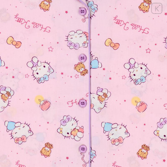 Japan Sanrio Short Sleeve Shirt Pajamas (L) - Hello Kitty : Expressions Pink - 4