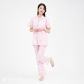 Japan Sanrio Short Sleeve Shirt Pajamas (L) - Hello Kitty : Expressions Pink - 5