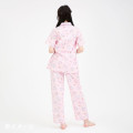 Japan Sanrio Short Sleeve Shirt Pajamas (L) - Hello Kitty : Expressions Pink - 6