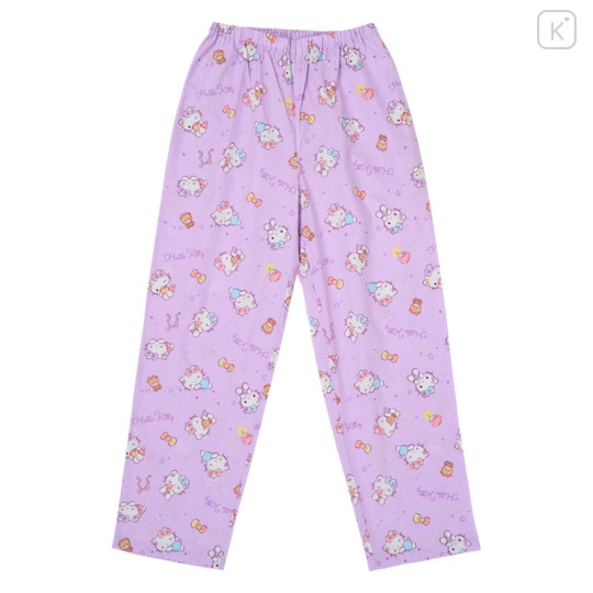 Japan Sanrio Short Sleeve Shirt Pajamas (L) - Hello Kitty : Expressions Purple - 3