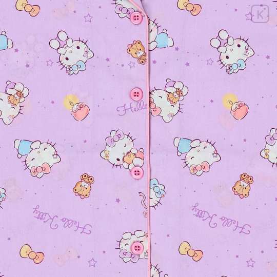 Japan Sanrio Short Sleeve Shirt Pajamas (L) - Hello Kitty : Expressions Purple - 4