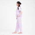 Japan Sanrio Short Sleeve Shirt Pajamas (L) - Hello Kitty : Expressions Purple - 6
