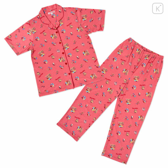 Japan Sanrio Short Sleeve Shirt Pajamas (L) - Hello Kitty : Tanned Red - 1