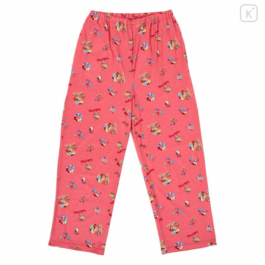 Japan Sanrio Short Sleeve Shirt Pajamas (L) - Hello Kitty : Tanned Red - 3