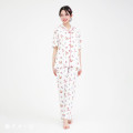 Japan Sanrio Short Sleeve Shirt Pajamas (L) - Hello Kitty : Tanned White - 5