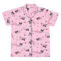 Japan Sanrio Short Sleeve Shirt Pajamas (M) - Kuromi & My Melody : Pink - 2