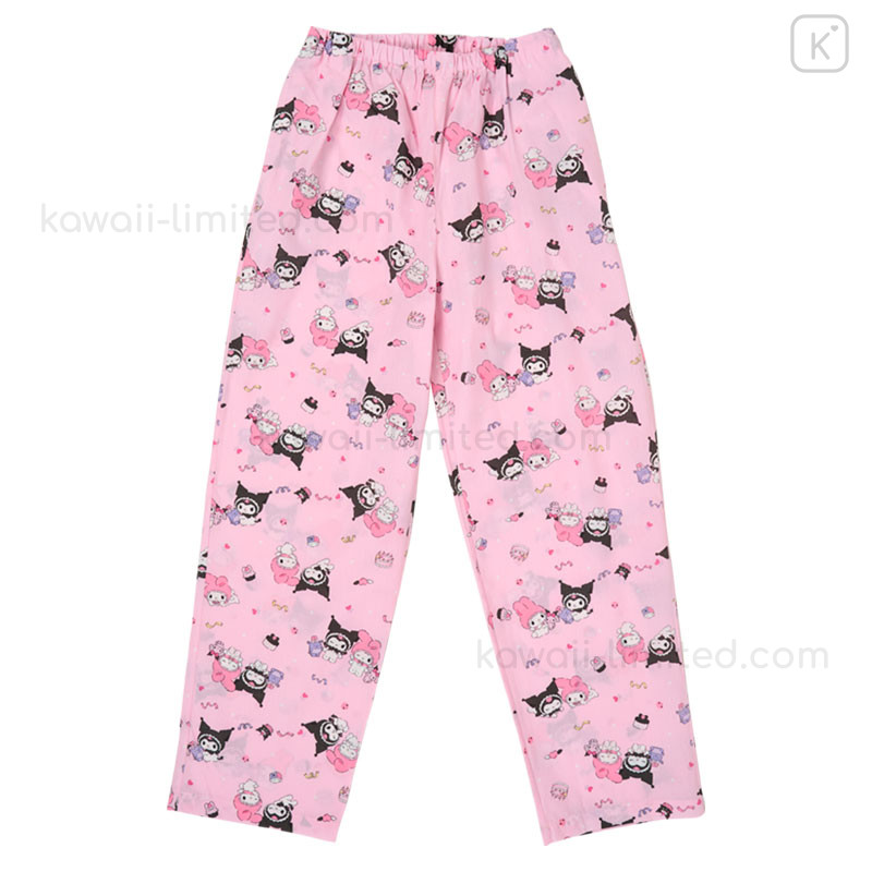 ★ SPAO★ Sanrio Characters Short Sleeve Pajamas PINK SPPPF Japan Sanrio Short Sleeve Shirt Pajamas (L) - Hello Kitty