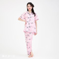 Japan Sanrio Short Sleeve Shirt Pajamas (L) - Kuromi & My Melody : Pink - 5
