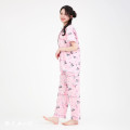 Japan Sanrio Short Sleeve Shirt Pajamas (L) - Kuromi & My Melody : Pink - 6