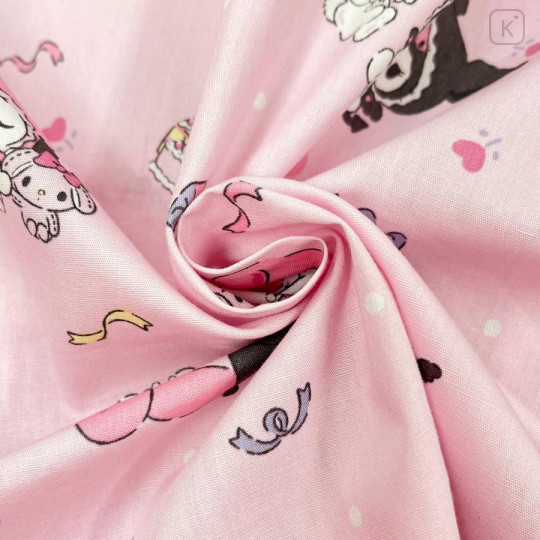 Japan Sanrio Short Sleeve Shirt Pajamas (L) - Kuromi & My Melody : Pink - 7