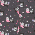 Japan Sanrio Short Sleeve Shirt Pajamas (M) - Kuromi & My Melody : Black - 4