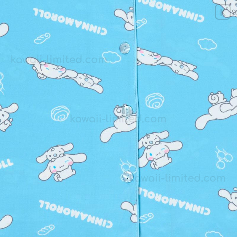 ★ SPAO★ Sanrio Characters Short Sleeve Pajamas LIGHT BLUE Japan Sanrio Short Sleeve Shirt Pajamas (L) - Cinnamoroll