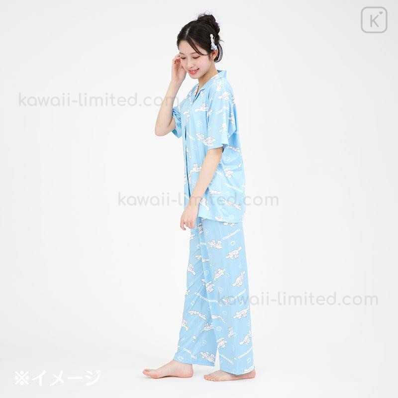 Japan Sanrio Short Sleeve Shirt Pajamas (L) - Cinnamoroll
