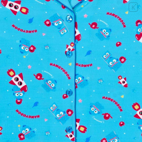Japan Sanrio Short Sleeve Shirt Pajamas (L) - Hangyodon : Light Blue - 4