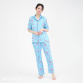 Japan Sanrio Short Sleeve Shirt Pajamas (L) - Hangyodon : Light Blue - 5