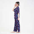 Japan Sanrio Short Sleeve Shirt Pajamas (M) - Hangyodon : Navy - 6