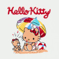 Japan Sanrio Short Sleeve T-shirt Pajamas (M) - Hello Kitty : Tanned White - 4