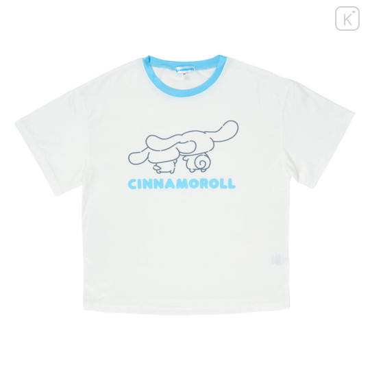 Japan Sanrio Short Sleeve T-shirt Pajamas (M) - Cinnamoroll : Light Blue - 2