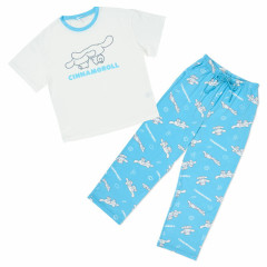Japan Sanrio Short Sleeve T-shirt Pajamas (L) - Cinnamoroll : Light Blue