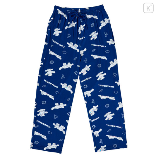 Japan Sanrio Short Sleeve T-shirt Pajamas (L) - Cinnamoroll : Navy - 3