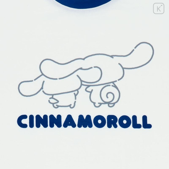 Japan Sanrio Short Sleeve T-shirt Pajamas (L) - Cinnamoroll : Navy - 4
