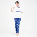 Japan Sanrio Short Sleeve T-shirt Pajamas (L) - Cinnamoroll : Navy - 6