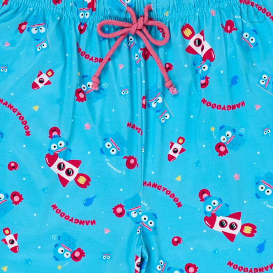 Japan Sanrio Short Sleeve T-shirt Pajamas (L) - Hangyodon : Light Blue - 5