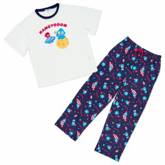 Japan Sanrio Short Sleeve T-shirt Pajamas (M) - Hangyodon : Navy