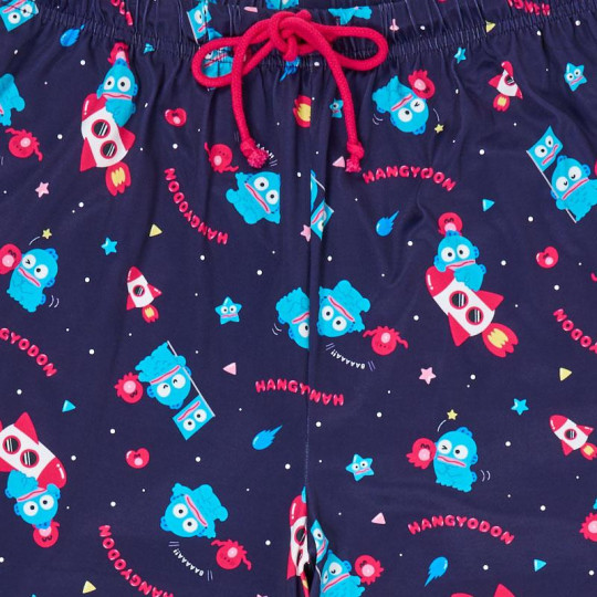 Japan Sanrio Short Sleeve T-shirt Pajamas (M) - Hangyodon : Navy - 5