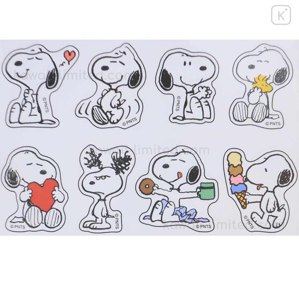 Japan Peanuts Clear Plump 3D Sticker - Snoopy : Funny Face